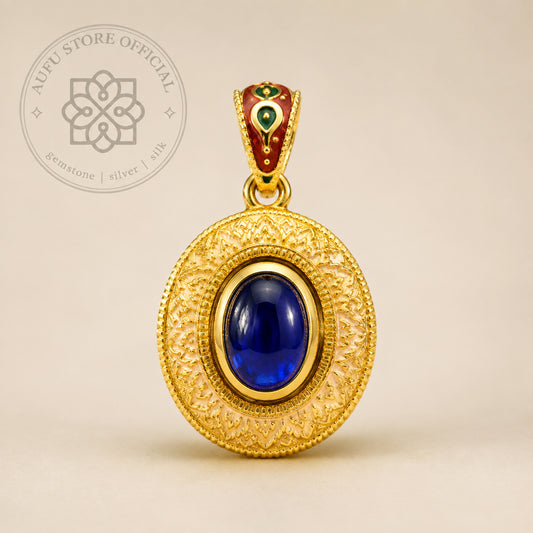 LOTUS SAPPHIRE EMBLEM โลตัส แซฟไฟร์ เอ็มเบลม — จี้ไพลินดีไซน์บัวหลวง