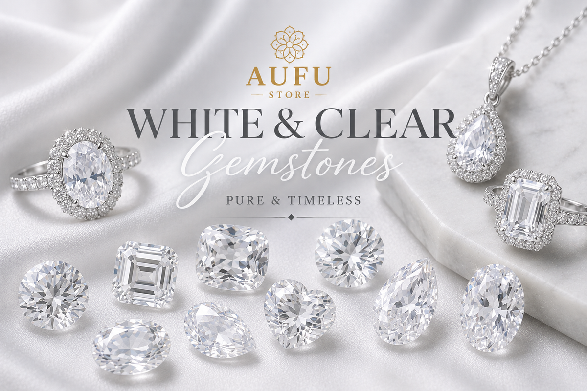 White & Clear Gemstones Pure & Timeless อัญมณีสีขาว
