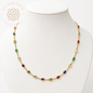 NAVARATNA LUMINA นวรัตน์ ลูมินา — Genuine Nine-Gem Necklace in 925 Sterling Silver with 24K Gold Plating สร้อยคอพลอยแท้ นพเก้า เงินแท้ 92.5% ชุบทองคำแท้ 24K
