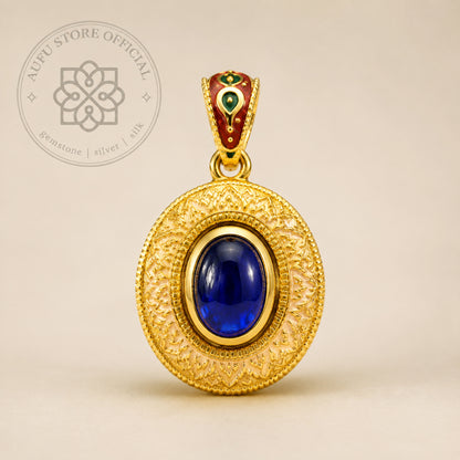 LOTUS SAPPHIRE EMBLEM โลตัส แซฟไฟร์ เอ็มเบลม — จี้ไพลินดีไซน์บัวหลวง