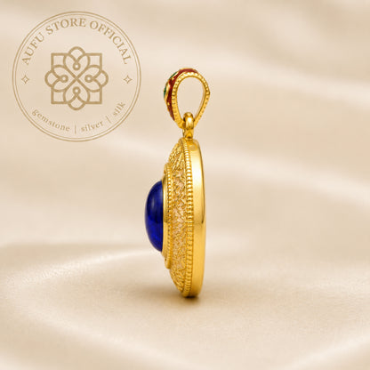 LOTUS SAPPHIRE EMBLEM โลตัส แซฟไฟร์ เอ็มเบลม — จี้ไพลินดีไซน์บัวหลวง
