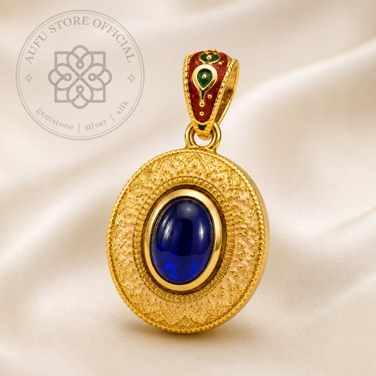 LOTUS SAPPHIRE EMBLEM โลตัส แซฟไฟร์ เอ็มเบลม — จี้ไพลินดีไซน์บัวหลวง