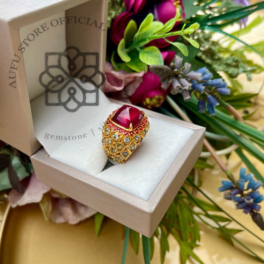 Genuine Ruby Statement Ring  แหวนทับทิมแท้ดีไซน์สเตทเมนต์