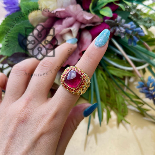 Genuine Ruby Statement Ring  แหวนทับทิมแท้ดีไซน์สเตทเมนต์
