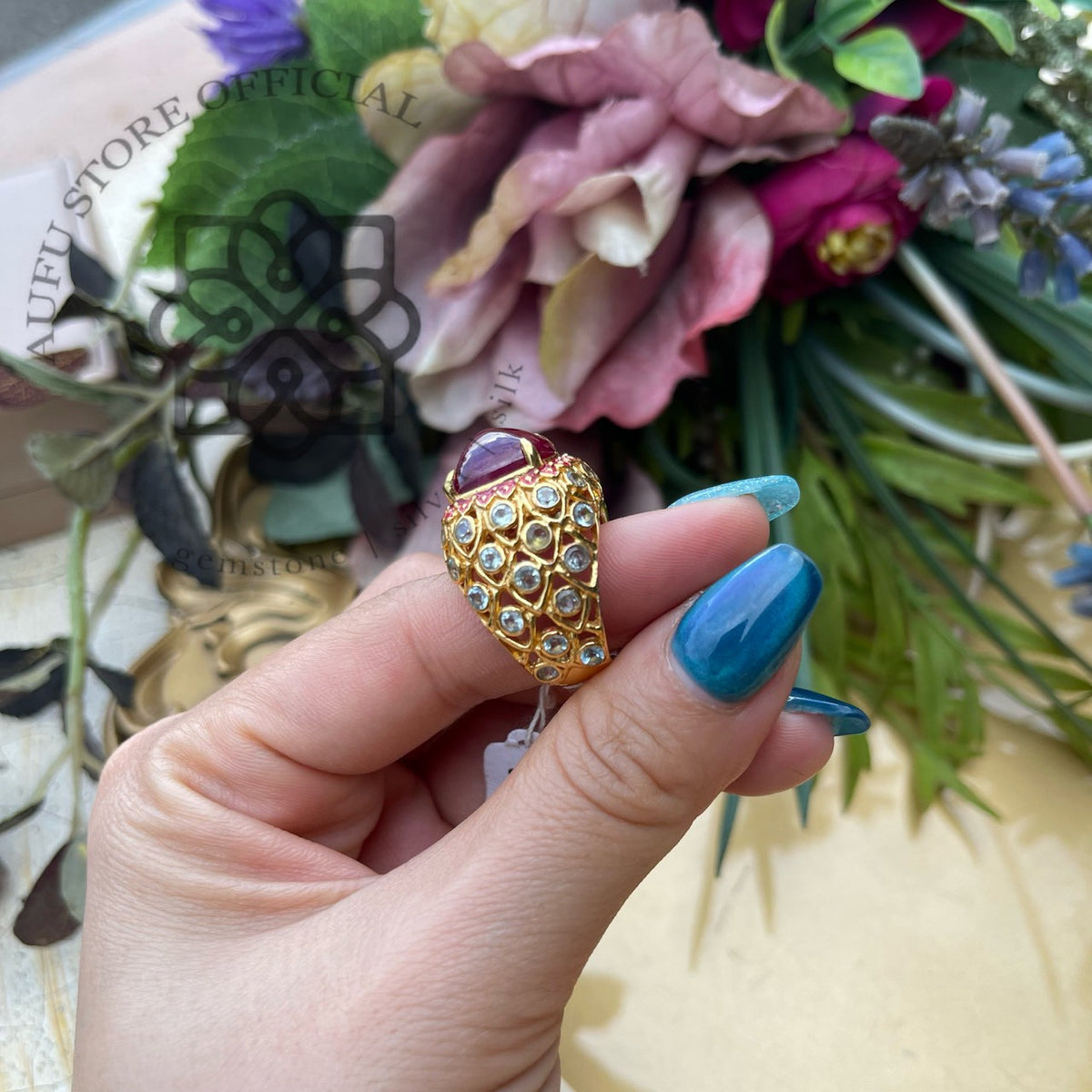 Genuine Ruby Statement Ring  แหวนทับทิมแท้ดีไซน์สเตทเมนต์