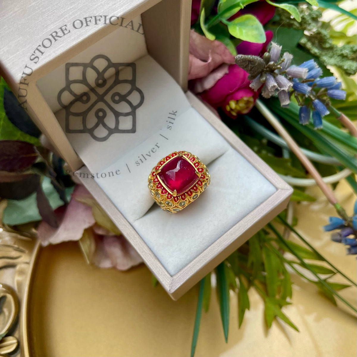 Genuine Ruby Statement Ring  แหวนทับทิมแท้ดีไซน์สเตทเมนต์