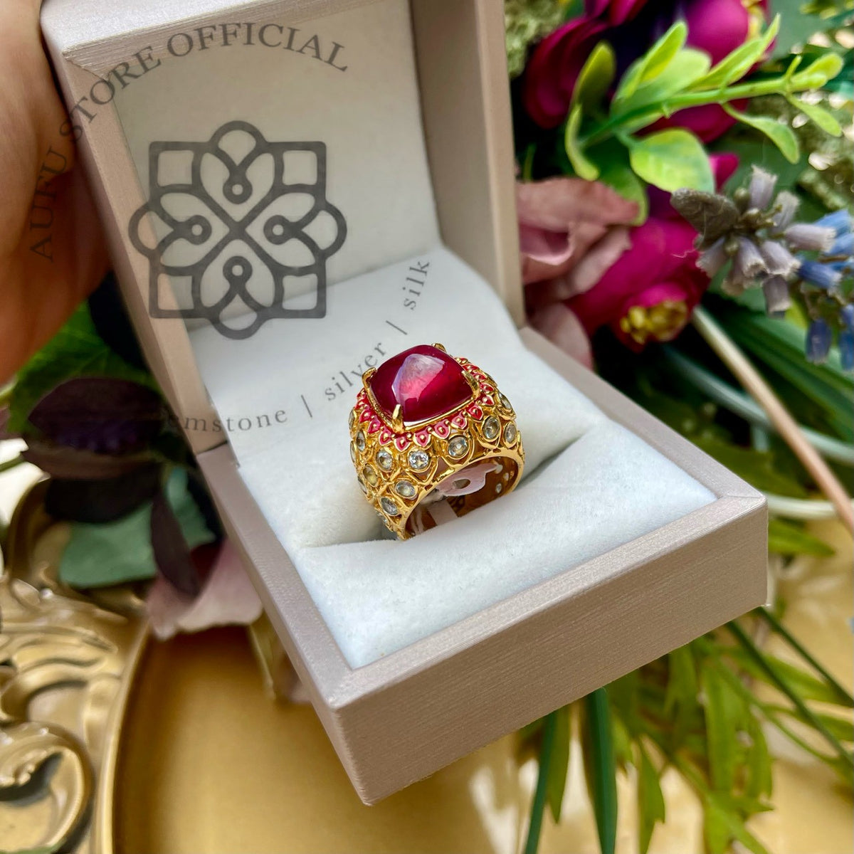 Genuine Ruby Statement Ring  แหวนทับทิมแท้ดีไซน์สเตทเมนต์