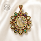 GOLDEN RUTILA NAVARATNA โกลเด้น รูทิลา นวรัตน์ — จี้ไหมทองล้อมพลอยนพเก้า