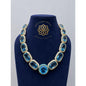 CHALA PRABHA — Genuine Blue Topaz Graduated Statement Necklace ชลประภา — สร้อยคอบลูโทพาสแท้ไล่ขนาด